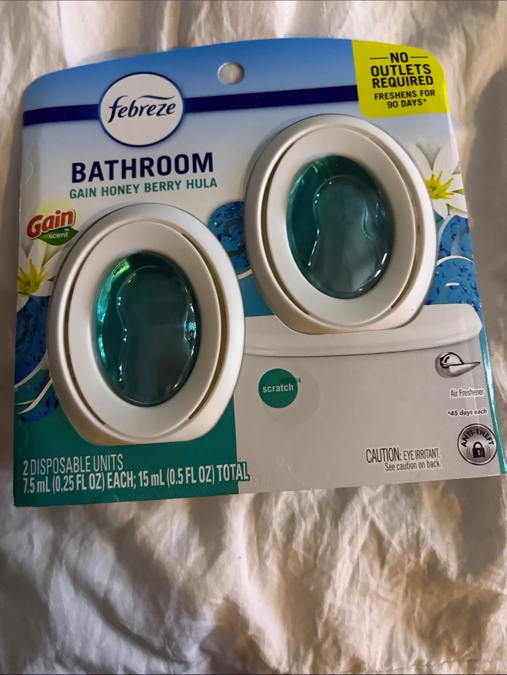 Febreze Bathroom Clip Air Fresheners - Teal, Light Blue, Purple